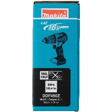 Дрель-шуруповерт Makita DDF490Z, 18 В, 0 Ач, 50 Нм, бесщеточный