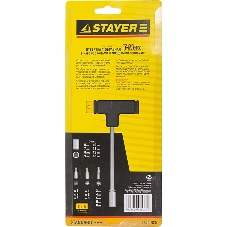 Набор STAYER 2540-H20 с Т-образной ручкой с насадками. 21 предмет