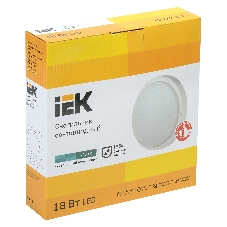 Светильник IEK LDPO0-4004-18-4000-K01 LED ДПО 4004 18Вт IP54 4000K круг белый IEK
