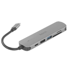 Док-станция Hoco HB28, USB Type-C, USB 3.0/PD100W/SD/TF/USB 2.0/HDMI, USB Type-C