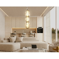 Подвесной светодиодный светильник Ambrella light LH30102 SB/TI бронза/янтарь 23W 3000K 140*140*1760