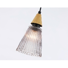 Светильник Ambrella light LH58111 BK/LW/SM черный/светлое дерево/дымчатый E14 max 40W D110*1500