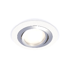 Комплект встраиваемого поворотного светильника Ambrella light XC7621082 SWH/PSL белый песок/серебро полированное MR16 GU5.3 (C7621, N7003)