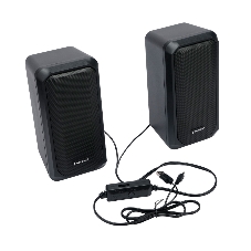 Акустическая система 2.0 Gembird SPK-300, 10Вт, пластик, рег.громкости, RGB подсветка, черный