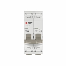 Выключатель автоматический модульный 2п 63А C 4.5кА ВА 47-63N PROxima EKF M634263C