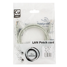 Патч-корд медный UTP Cablexpert PP10-1M cat.5e, 1м, литой, многожильный, серый