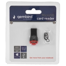 Кард-ридер Gembird FD2-MSD-2/белый/SD/SDHC/SDXC/TF/MicroSD/USB 2.0/USB Type-C (2.0)/пластик