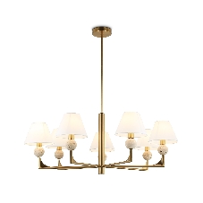 Люстра Ambrella light LH75162/7 BS/FR латунь/белый матовый E14*7 max 40W D890*580
