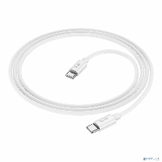 Кабель USB2.0 Hoco Type-C/Type-C, 3А, 60Вт, силиконовая оплетка, X87, 1м, белый, коробка