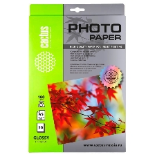 Фотобумага Cactus CS-GA518050 A5/180г/м2/50л./белый глянцевое для струйной печати