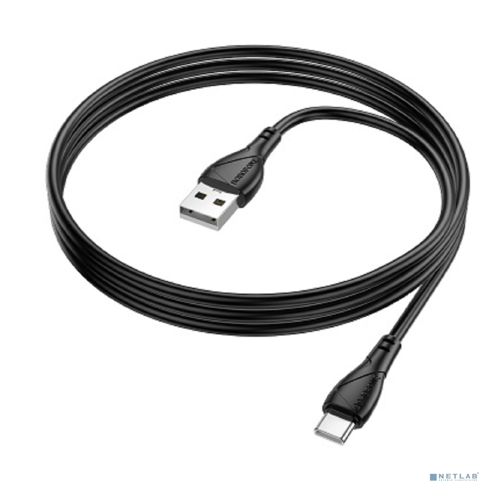 Дата-кабель BOROFONE BX121/USB кабель Type-C/1m/3A/черный