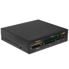 Кард-ридер Gembird FDI2-ALLIN1-02-B/черный/SD/T-Flash/Micro-SD/Micro-SDHC/Micro-SDXC/USB 2.0/метал