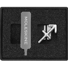 Шильд-символ Moleskine Zodiac Стрелец, металл, серебристый, коробка с европодвесом, PINSAGITTARIUSSILV