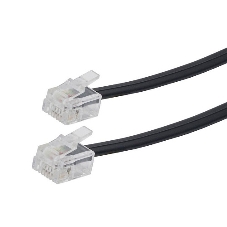 Кабель телефонный аппарат-розетка Cablexpert TC6P4C-5M-BK, 5 м черный