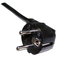 Шнур питания Lanmaster C19-Schuko угловая, 3х1.5, 220В, 16А, черный, 3 метра