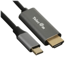 Кабель-адаптер USB3.1 Type-Cm --> HDMI A(m) 4K@60Hz, 1.8m, Telecom TCC008T-1.8M