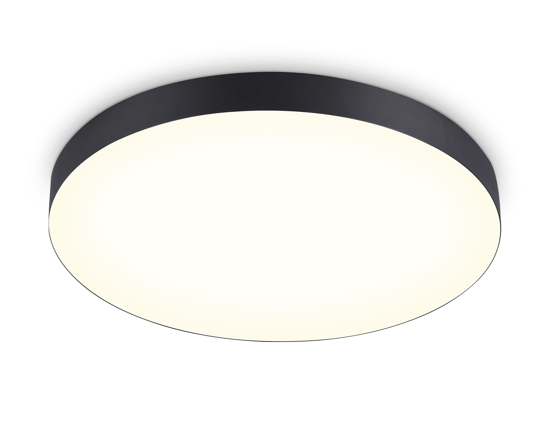 Потолочный светодиодный светильник Ambrella light FV5537 BK черный LED 90W 3000K D600*58 (Без ПДУ)