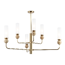 Люстра Ambrella light LH53251/6 BS/FR латунь/белый матовый E14*6 max 40W D1050*1445