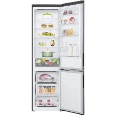 Холодильник LG GA-B509CLSL графитовый двухкамерный 277/107л морозилка снизу, No Frost