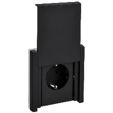 Розетка IEK FORTE&PIANO Металл Черный с/з со шт с крышкой винтовое крепление 16А IP44 FP121M