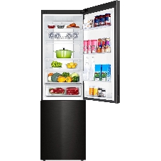Холодильник Haier C4F740CBXGU1 черный двухкамерный 286/115л морозилка снизу, No Frost