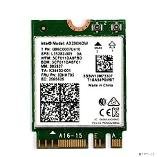 Плата сетевого контроллера Intel Wi-Fi 6 AX200, 2230, 2x2 AX+BT, No vPro, 985927