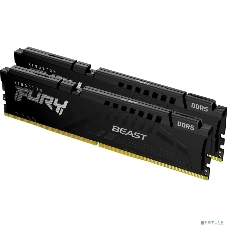 Оперативная память Kingston Fury Beast, DDR5, 16Gb (2x8Gb), 6000MHz, CL30, DIMM, с радиаторами, черный