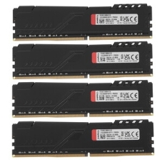 Оперативная память Kingston Fury Beast, DDR4, 128GB (4x32 GB), 3200 MHz, CL16, DIMM, с радиатором, черный