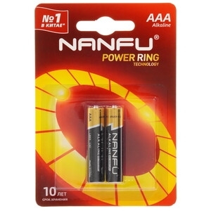 Батарейка щелочная AAA Nanfu LR03 2B (2шт.)
