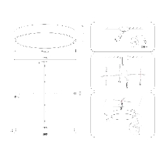 Потолочный светодиодный светильник Ambrella light FV5537 BK черный LED 90W 3000K D600*58 (Без ПДУ)