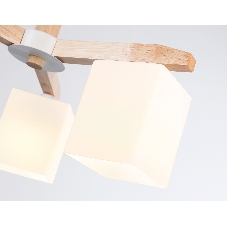 Светильник Ambrella light TR83115/3 WH/LW белый/светлое дерево E27/3 max 40W D580*320