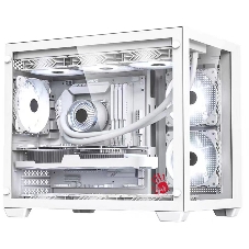 Компьютерный корпус Bloody BD-CC108 белый без БП mATX 9x120мм 2xUSB 3.0 audio bott PSU