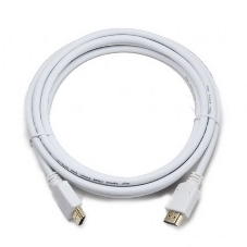 Кабель Cablexpert HDMI CC-HDMI4-W-10, 19M/19M, v2.0, медь, позол.разъемы, экран, 3 м, белый, пакет