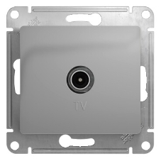 Механизм розетки TV 1-м СП Glossa оконечной 1DB алюм. SchE GSL000391