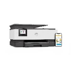 МФУ струйное HP OfficeJet 8023 (1KR64B), A4, цвтной, печ. до 20 стр/мин. (ч/б), до 10 стр/мин. (цвет), скан. до 8 стр/мин. (ч/б) 3.5 стр/мин. (цвет), 1200 x 1200 dpi, USB, RJ-45, Wi-Fi, Air Print