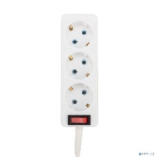 Удлинитель PROconnect 3 гнезда, 10 м, 3х0.75 мм², с/з, с кнопкой, белый