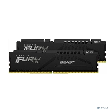 Оперативная память Kingston Fury Beast, DDR5, 64GB (2x32GB), 5600MHz, CL40, DIMM, радиатор, черный
