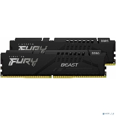 Оперативная память Kingston Fury Beast, DDR5, 16Gb (2x8Gb), 6000MHz, CL30, DIMM, с радиаторами, черный