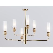 Люстра Ambrella light LH53251/6 BS/FR латунь/белый матовый E14*6 max 40W D1050*1445