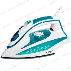 Утюг Delta LUX DL-352 белый с бирюзовым, 2200 Вт, 30 г/мин, 140 г/мин, 300 мл