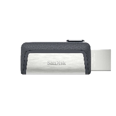 Флешка USB SanDisk DDC2 Ultra Dual (SDDDC2-032G-G46), 128Gb, USB 3.0/USB 3.1 Type C, R/W 150/30, серый/черный