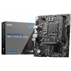 Материнская плата MSI PRO H610M-E DDR4, LGA 1700, Intel H610, 2xDDR4, 4xSATA, 1xM.2, 1xPCIe 4.0 x16, 1xPCIe 4.0 x1, 1xHDMI, 1xVGA, 1xRJ45 1Gb, 2xUSB-A 3.2 Gen 1, 4xUSB-A 2.0, 3x3.5мм, 7.1, mATX