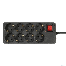Сетевой фильтр Buro 800SH-1.8-B 1.8 м, 8 розеток, черный, коробка