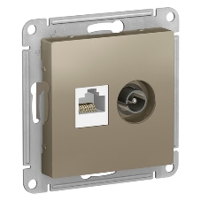 Механизм розетки TV оконечной AtlasDesign 1DB шампань