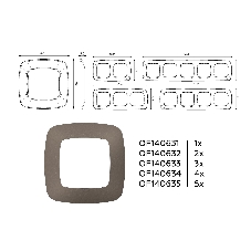 Рамка OMEGA Ecta (Темная бронза матовый) 5-ая OF140635