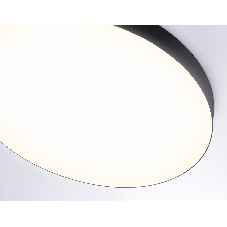 Потолочный светодиодный светильник Ambrella light FV5537 BK черный LED 90W 3000K D600*58 (Без ПДУ)