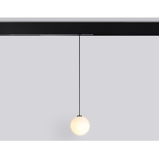 Управляемый светодиодный светильник для шинопровода Magnetic Ambrella light GL1442 BK/FR черный/белый матовый IP20 10W 3000K-6400K 220V 120° D120 H1500 (Без ПДУ)