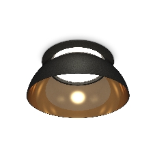 Комплект встраиваемого светильника Ambrella light XC8051101 SBK/PYG/CL черный песок/золото желтое полированное/прозрачный GX53 (C8051, N8145)