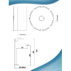 Раковина накладная со смесителем (BAU Dream круглая D41, белая + смеситель для раковины высокий Hotel Black, черный)