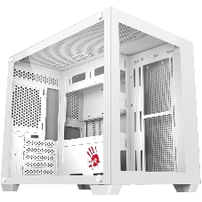 Компьютерный корпус Bloody BD-CC108 белый без БП mATX 9x120мм 2xUSB 3.0 audio bott PSU